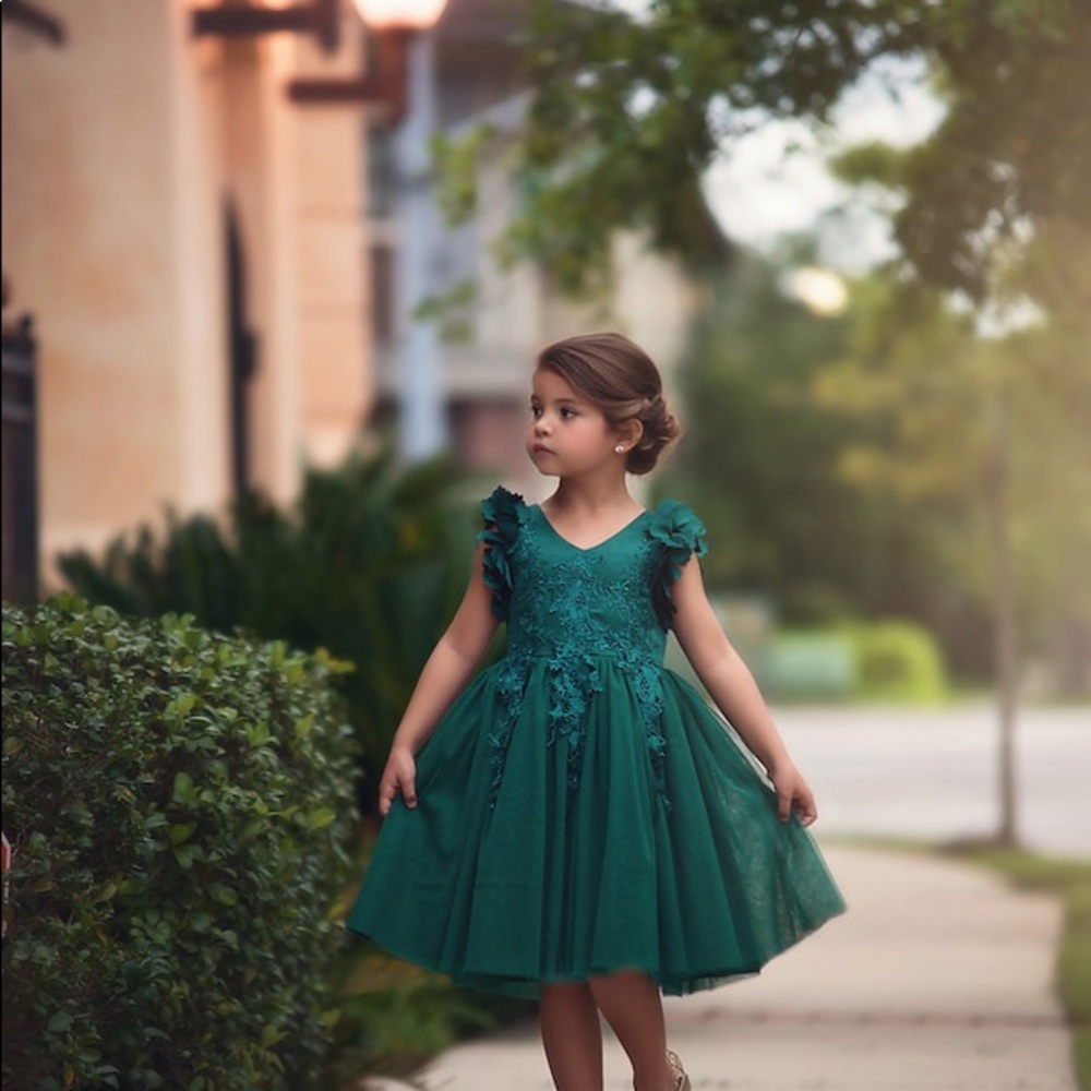 Trish Scully” Bianca” Tulle Bubble Hem Dress